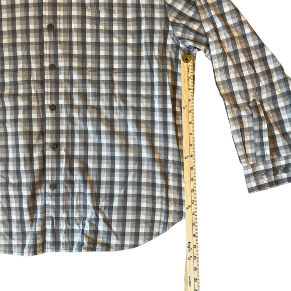 Mens Schmidt Workwear Gray Plaid Long Sleeve Button Down sz 2XL - Picture 3 of 3